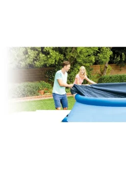 Intex Gartenspielzeug<Pool-Abdeckung in Blau - Ø221 cm