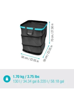 Gardena Gartendekoration<PopUp-Gartenabfallsack in Schwarz - 220 l in Schwarz