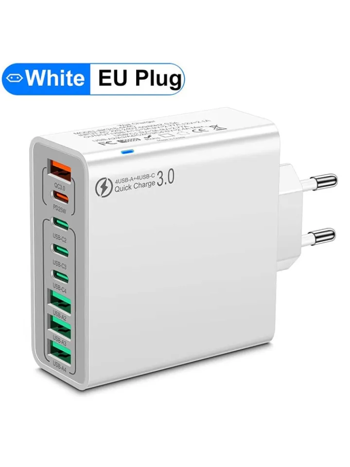 SmartCase Technikzubehör<8-Port-Netzadapter in Weiß