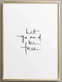 Tales by Jen Wanddekoration<Poster / Kunstdruck "Let go and be free" I Ohne Rahmen