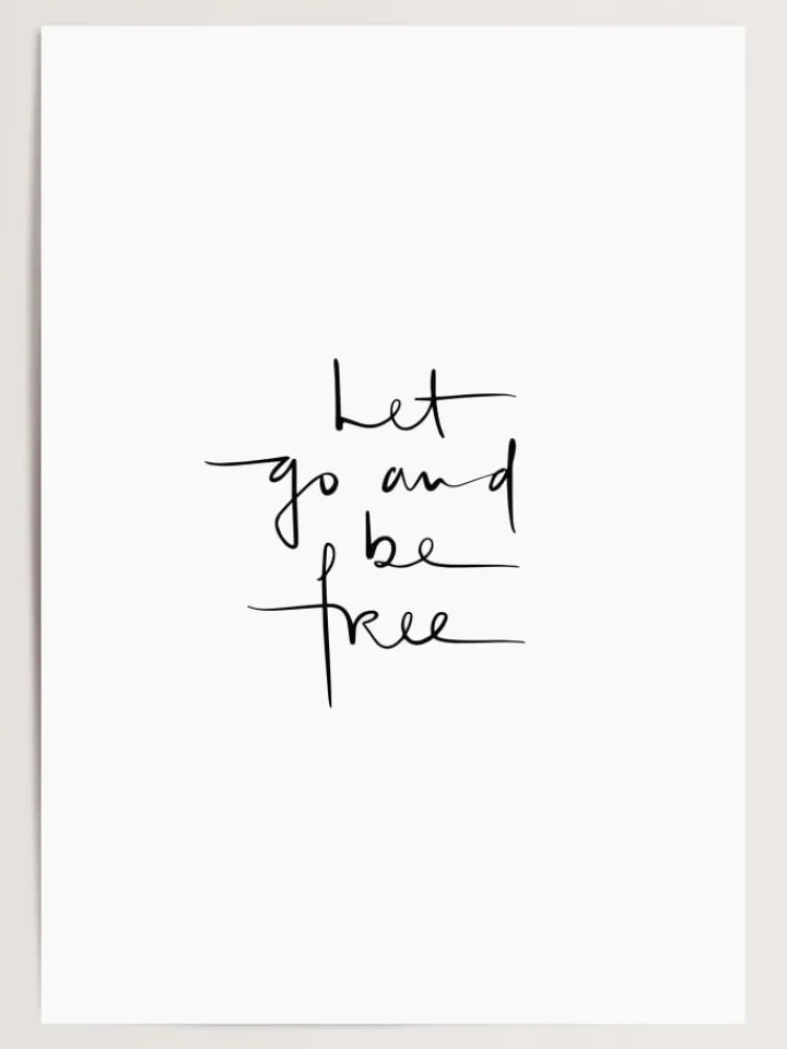 Tales by Jen Wanddekoration<Poster / Kunstdruck "Let go and be free" I Ohne Rahmen