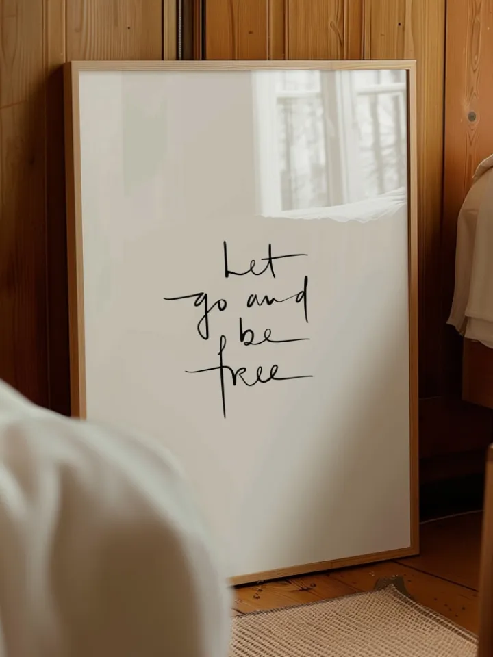 Tales by Jen Wanddekoration<Poster / Kunstdruck "Let go and be free" I Ohne Rahmen