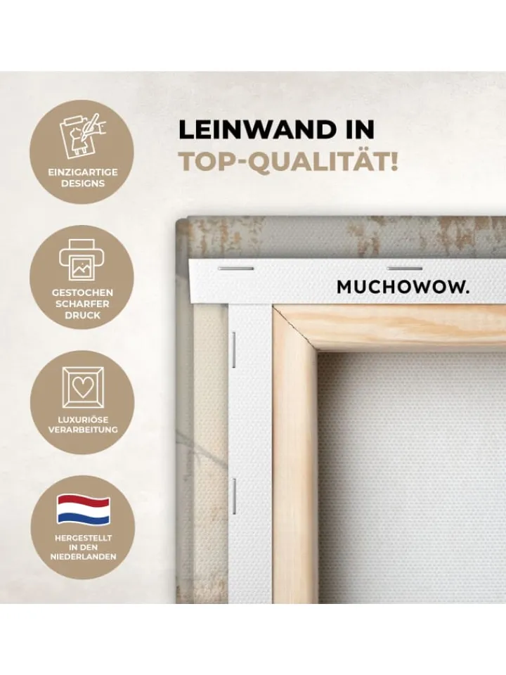 MuchoWow Wanddekoration<Poster mit Leiste Pinguine (BxH)
