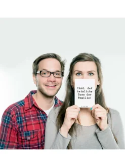 Mr. & Mrs. Panda Partyzubehör & -Dekoration<Postkarte Kind Heimliche Führungskraft mit Spruch in Weiß