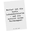 Mr. & Mrs. Panda Partyzubehör & -Dekoration<Postkarte Mama Ratschläge mit Spruch in Weiß