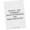 Mr. & Mrs. Panda Partyzubehör & -Dekoration<Postkarte Nichte Chaos-Prinzessin mit Spruch in Weiß
