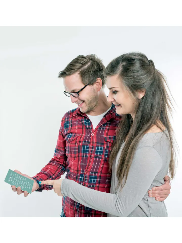 Mr. & Mrs. Panda Partyzubehör & -Dekoration<Postkarte Spruch Mathematiker Magie mit Spruch in Meeresbrise