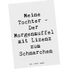 Mr. & Mrs. Panda Partyzubehör & -Dekoration<Postkarte Tochter Morgenmuffel mit Spruch in Weiß