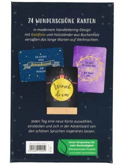 ars edition Adventskalender<Postkarten-Adventskalender "Make it a December to remember"