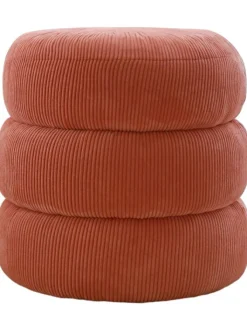 Scandinavia Concept Sitzmöbel<Pouf "Boum" in Rot - (H)40 x Ø 40 cm
