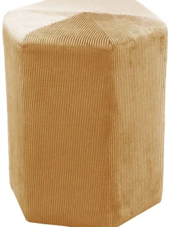Rétro Chic Sitzmöbel<Pouf "Giulia" in Senf - (H)35 x Ø 35 cm