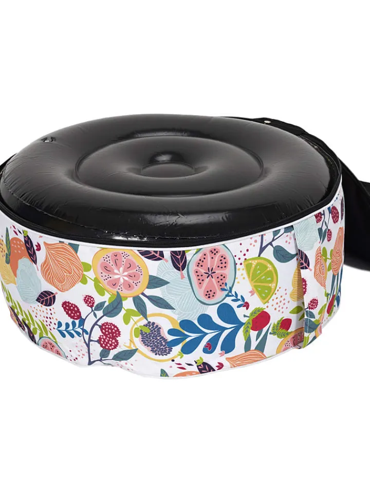 Garden Spirit Sitzmöbel<Pouf "Gonflable" in Weiß/ Bunt - (H)25 x Ø 55 cm