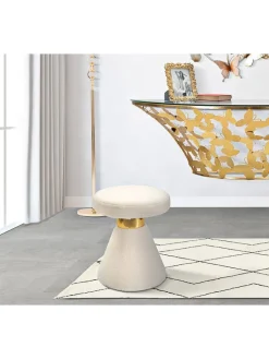 Mauro Ferretti Sitzmöbel<Pouf "Iceland" in Creme - (H)51 x Ø 42 cm