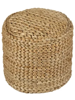 Mars & More Sitzmöbel<Pouf in Hellbraun - (H)49 x Ø 40 cm