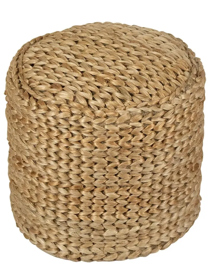 Mars & More Sitzmöbel<Pouf in Hellbraun - (H)49 x Ø 40 cm