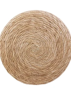 Ethnical Life Sitzmöbel<Pouf in Hellbraun/ Creme - (H)41 x Ø 35,5 cm