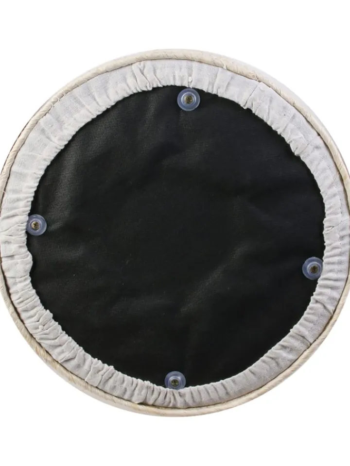 Ethnical Life Sitzmöbel<Pouf in Hellbraun/ Creme - (H)41 x Ø 35,5 cm