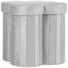Bizzotto Sitzmöbel<Pouf "Jocelyn" in Hellgrau - (B)40 x (H)40 x (T)40 cm