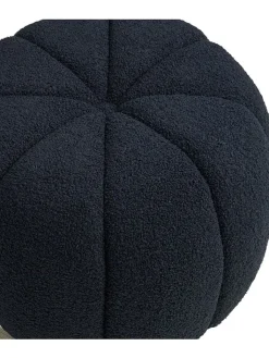 House Nordic Sitzmöbel<Pouf "Paisley" in Dunkelblau - (H)38 x Ø 48 cm
