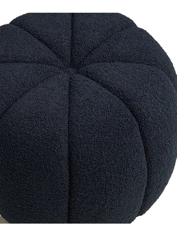 House Nordic Sitzmöbel<Pouf "Paisley" in Dunkelblau - (H)38 x Ø 48 cm