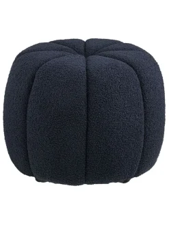 House Nordic Sitzmöbel<Pouf "Paisley" in Dunkelblau - (H)38 x Ø 48 cm