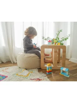 The Wild Hug Kindermöbel|Sitzmöbel<Pouf "Panda" in Beige - (H)20 x Ø 50 cm