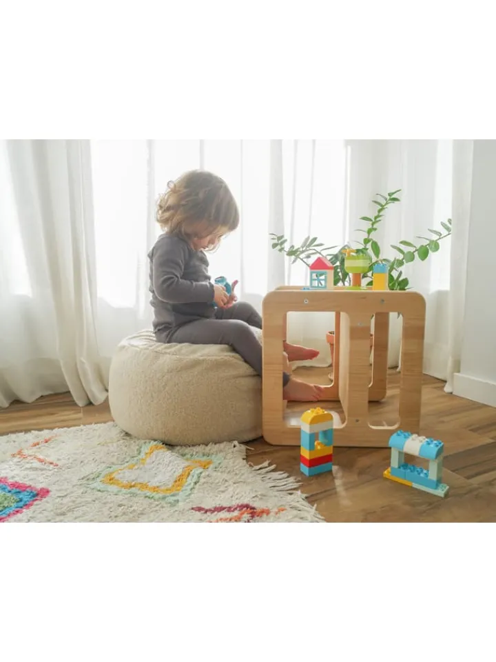 The Wild Hug Kindermöbel|Sitzmöbel<Pouf "Panda" in Beige - (H)20 x Ø 50 cm