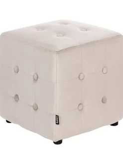 Beliani Sitzmöbel<Pouf WISCONSIN in Beige - (W) 36 x (H) 39 x (L) 36 cm