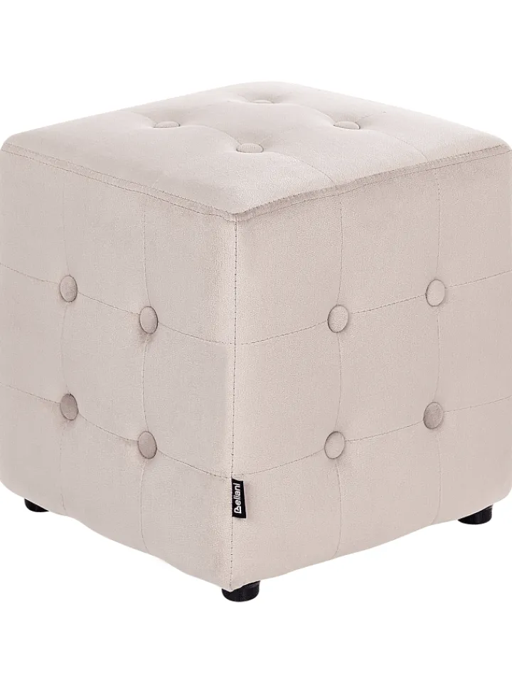 Beliani Sitzmöbel<Pouf WISCONSIN in Beige - (W) 36 x (H) 39 x (L) 36 cm
