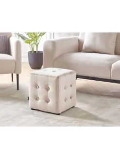 Beliani Sitzmöbel<Pouf WISCONSIN in Beige - (W) 36 x (H) 39 x (L) 36 cm