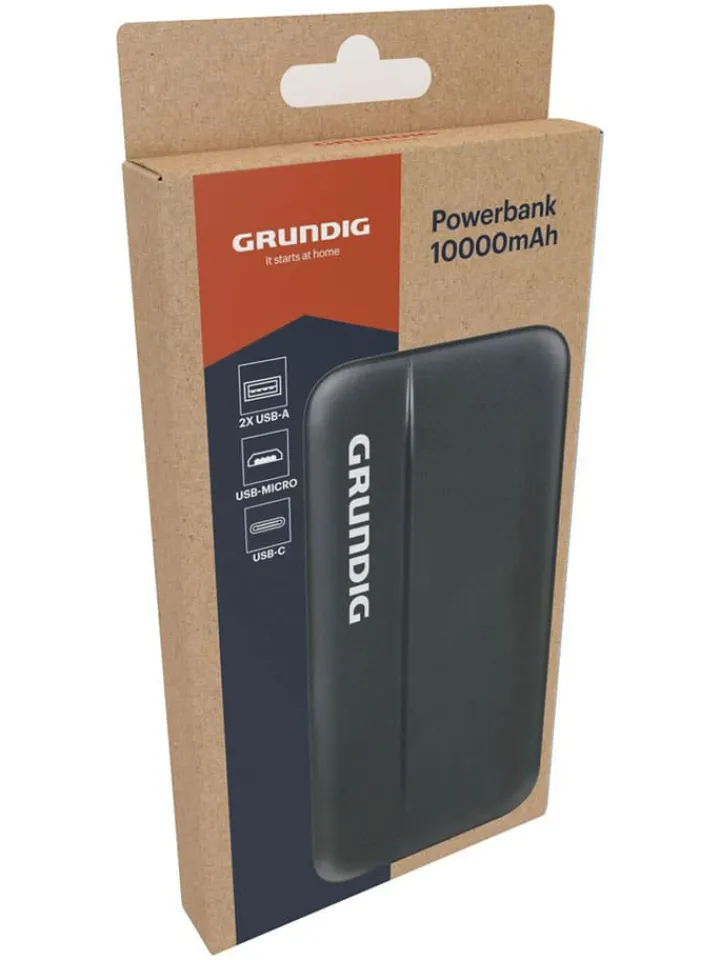 GRUNDIG Technikzubehör<Powerbank in Schwarz - 10000mAh