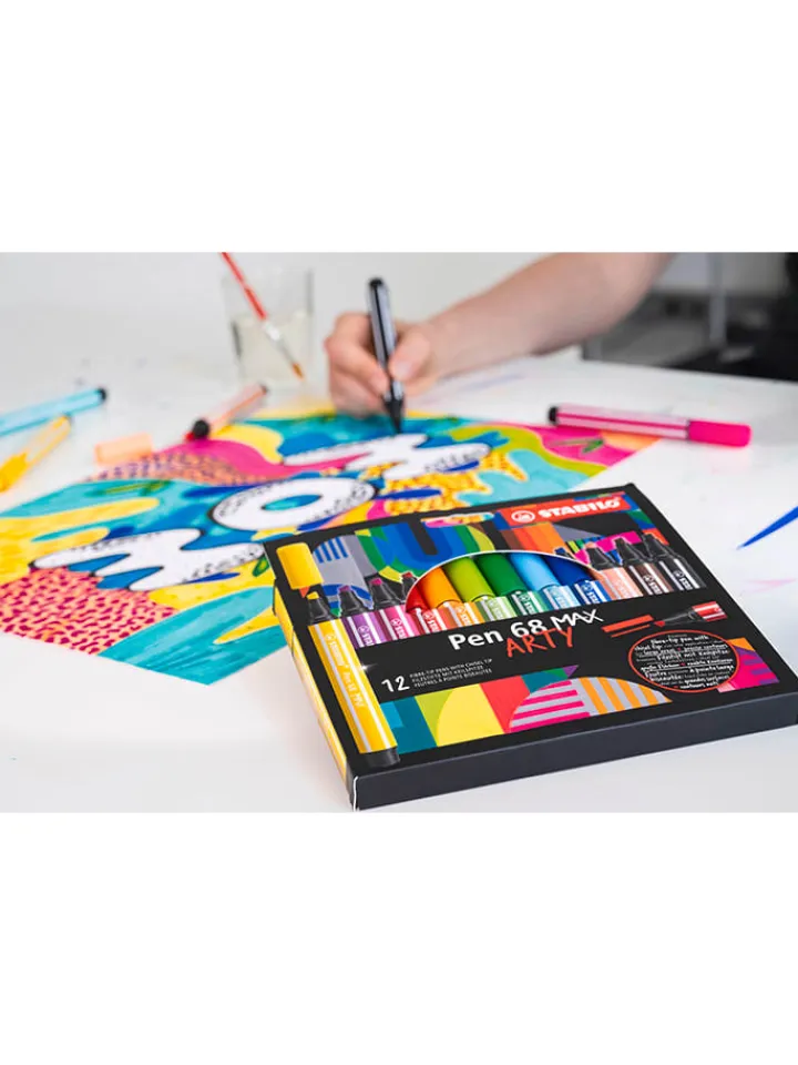 STABILO Büro- & Schulbedarf<Premium-Filzstift - Pen 68 MAX ARTY" - 12 Stück