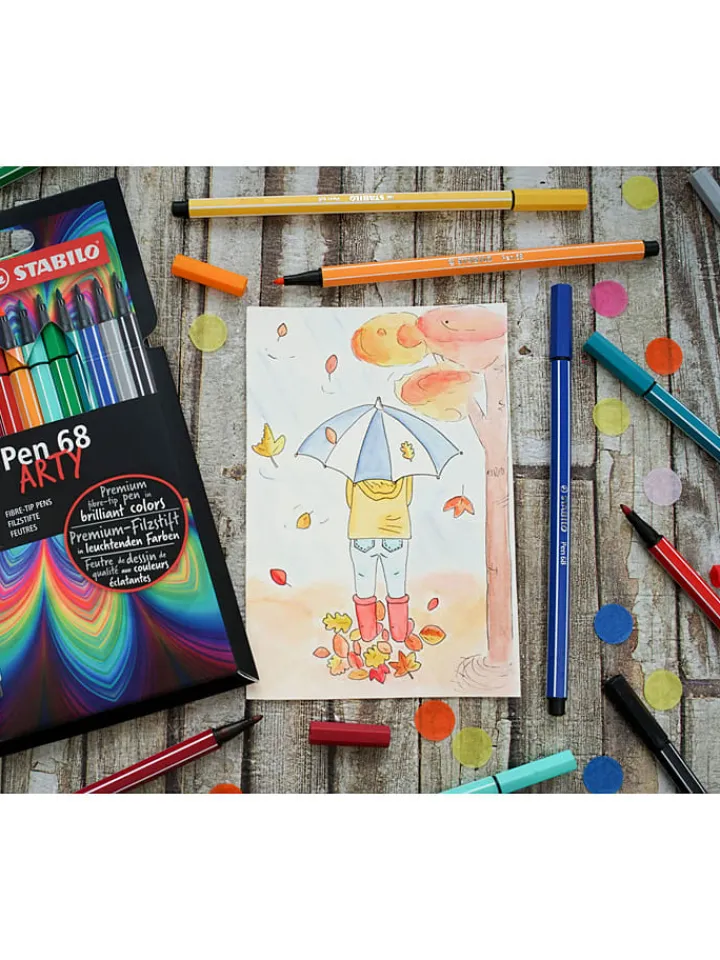 STABILO Büro- & Schulbedarf<Premium-Filzstifte " Pen 68-ARTY" - 30 Stück