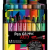 STABILO Büro- & Schulbedarf<Premium-Filzstifte " Pen 68 MAX - ARTY" - 18 Stück