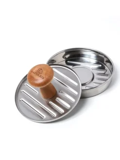 RADOLEO Grillen<Profi Burgerpresse Edelstahl in silber