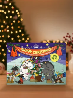 Pummeleinhorn Adventskalender<Socken Adventskalender mit 12 Paar kurz und lang in Mehrfarbig