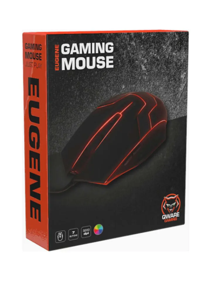 COFI 1453 Tablets, Konsolen & Elektronisches Spielzeug<Qware Gaming Maus – Eugene Modell mit 6 programmierbaren Tasten in Schwarz