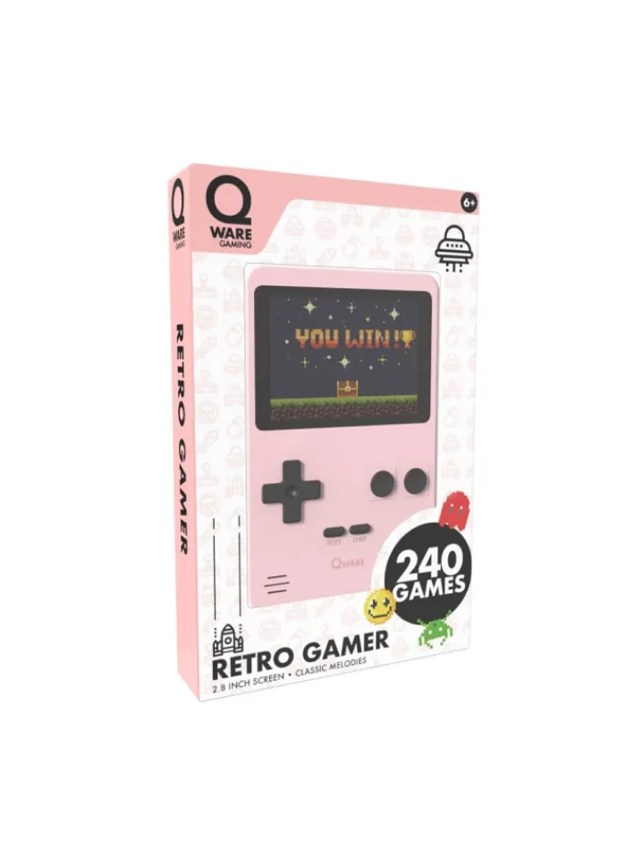COFI 1453 Tablets, Konsolen & Elektronisches Spielzeug<Qware Retro Spielkonsole Handheld 240 Spiele für unterwegs in Rosa