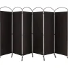 COSTWAY Paravents<Raumteiler 6 tlg. 188cm in Braun