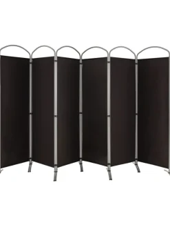 COSTWAY Paravents<Raumteiler 6 tlg. 188cm in Braun