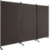 COSTWAY Paravents<Raumteiler 3 tlg. 180cm in Braun