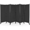 COSTWAY Paravents<Raumteiler 6 tlg. 172cm in Grau