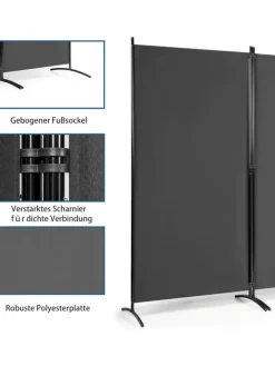 COSTWAY Paravents<Raumteiler 3 tlg. in Grau