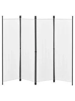 en.casa Paravents<Raumteiler Huesca - 4-teilig in Beige (H)171cm (B)200cm