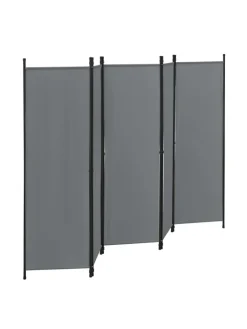 en.casa Paravents<Raumteiler Huesca - 5-teilig in Grau (H)171cm (B)250cm