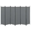 en.casa Paravents<Raumteiler Huesca - 6-teilig in Grau (H)171cm (B)300cm