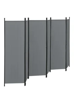 en.casa Paravents<Raumteiler Huesca - 6-teilig in Grau (H)171cm (B)300cm