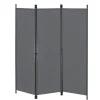 en.casa Paravents<Raumteiler Huesca - 3-teilig in Grau (H)171cm (B)150cm