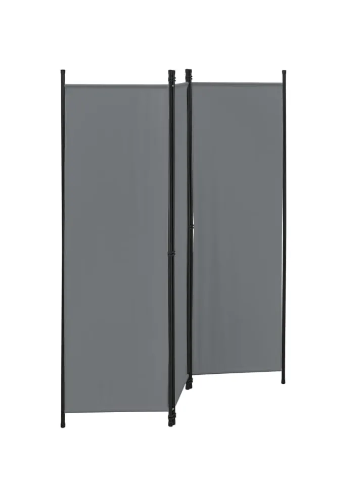 en.casa Paravents<Raumteiler Huesca - 3-teilig in Grau (H)171cm (B)150cm