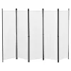 en.casa Paravents<Raumteiler Huesca - 5-teilig in Beige (H)171cm (B)250cm